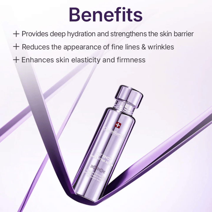 Centellian24 360º Shot PDRN Active Serum – sérum intensément hydratant et raffermissant qui renforce la barrière cutanée, réduit les rides fines et améliore la fermeté et l'éclat de la peau.