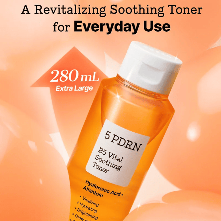 COSRX 5 PDRN B5 Vital Soothing Toner 280 ml extra large tonique apaisant avec acide hyaluronique et allantoïne pour un usage quotidien