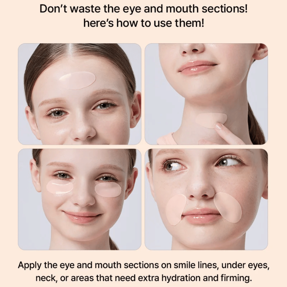 COSRX 5 PDRN Application de masque Hydrogel sous les yeux, sur le cou et autour de la bouche pour une hydratation supplémentaire, un raffermissement et une réduction des ridules