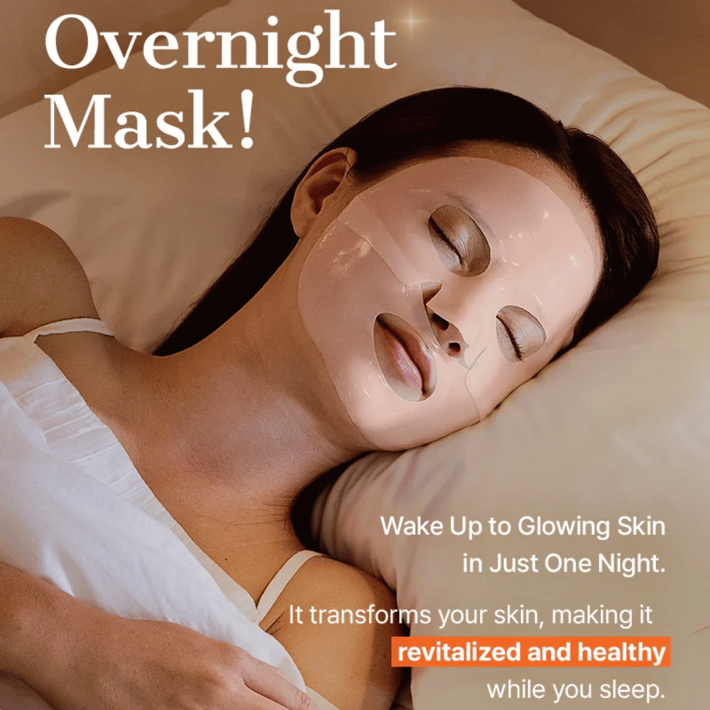 COSRX 5 PDRN Hyaluronic Acid Vital Hydrating Hydrogel Mask comme masque de nuit pour une hydratation intense, un renouvellement de la peau et une luminosité pendant la nuit