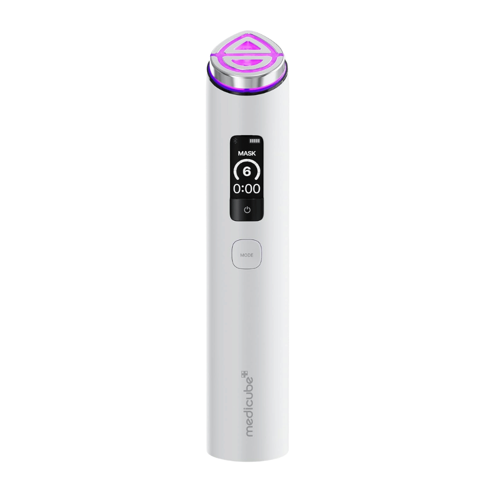 medicube AGE-R Booster Pro X2 Appareil de soin de la peau électrique blanc avec Mask Mode pour une absorption accrue des produits de soin de la peau