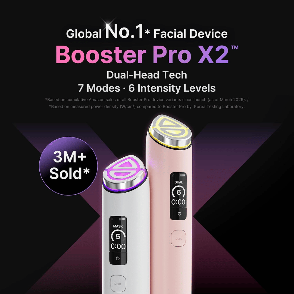 medicube AGE-R Booster Pro X2 appareil de soin de la peau avancé avec technologie à double tête, sept modes de traitement et six niveaux d’intensité