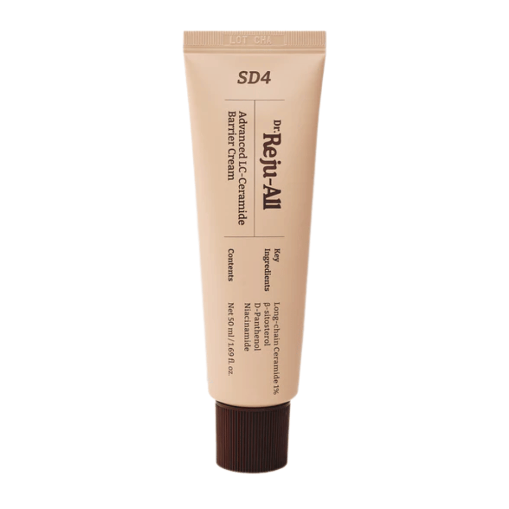 Dr. Reju-All Advanced LC-Ceramide Barrier Cream SD4 – soin coréen crème visage avec une texture légère lipidique-aqueuse qui renforce la barrière cutanée et convient aux peaux sensibles et sèches.