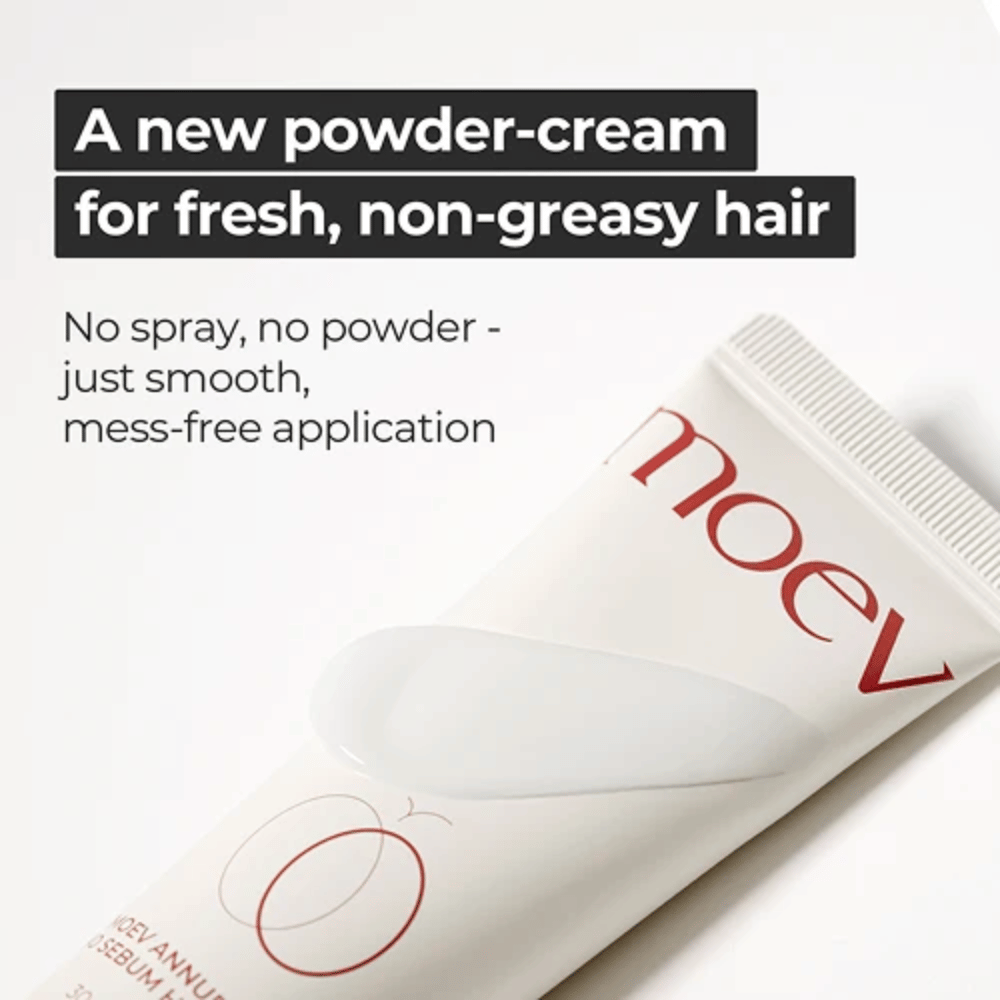 5. MOEV Annurcatin No Sebum Hair Cream – crème capillaire innovante à finition poudrée pour des cheveux moins gras et une application facile