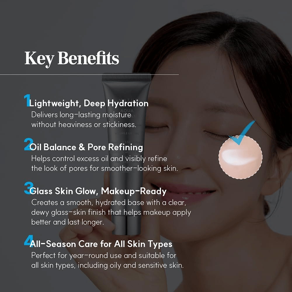 S.NATURE Aqua Squalane Moisturizing Cream offre une hydratation en profondeur, renforce la barrière cutanée et convient à tous les types de peau, même les peaux sensibles.