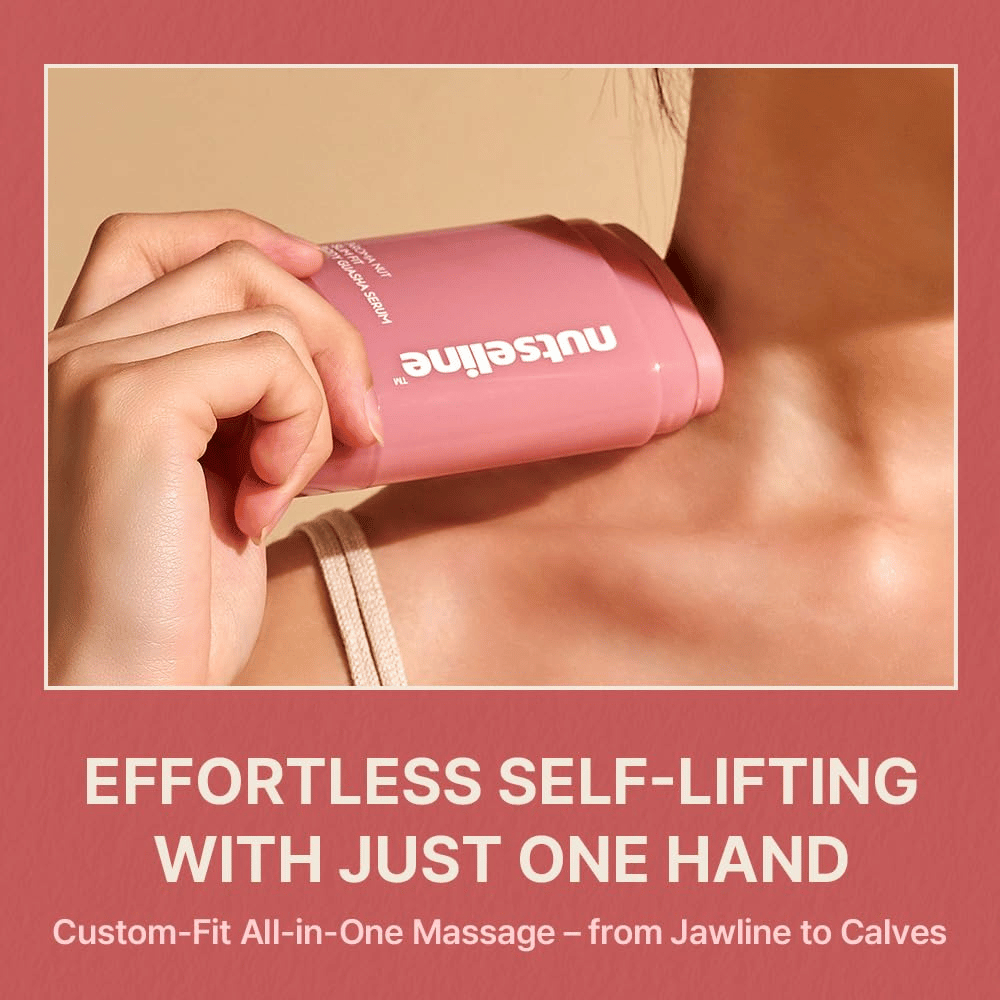 Image produit montrant le sérum appliqué directement sur la peau pour le massage et le soin du corps, avec un accent sur la simplicité d’application et le design ergonomique.