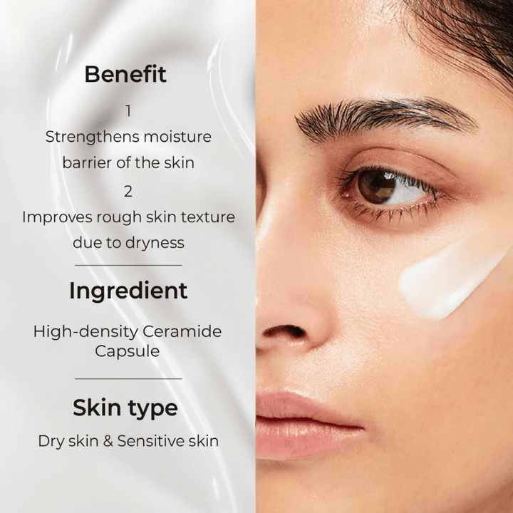 AESTURA Atobarrier 365 Lotion renforce la barrière d'hydratation de la peau, améliore la peau sèche et contient des capsules de céramide pour peau sensible.