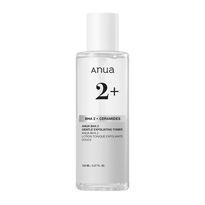 Anua BHA 2% Gentle Exfoliating Toner 150 ml – lotion exfoliant pour le visage avec acide salicylique et céramides pour une peau plus claire