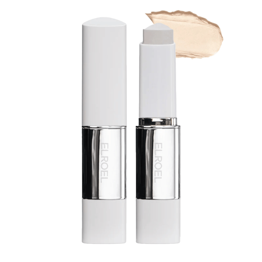 ELROEL Blanc Cover Cream Stick concealer dans une teinte claire avec une texture crémeuse qui offre une couverture uniforme et une finition naturelle.
