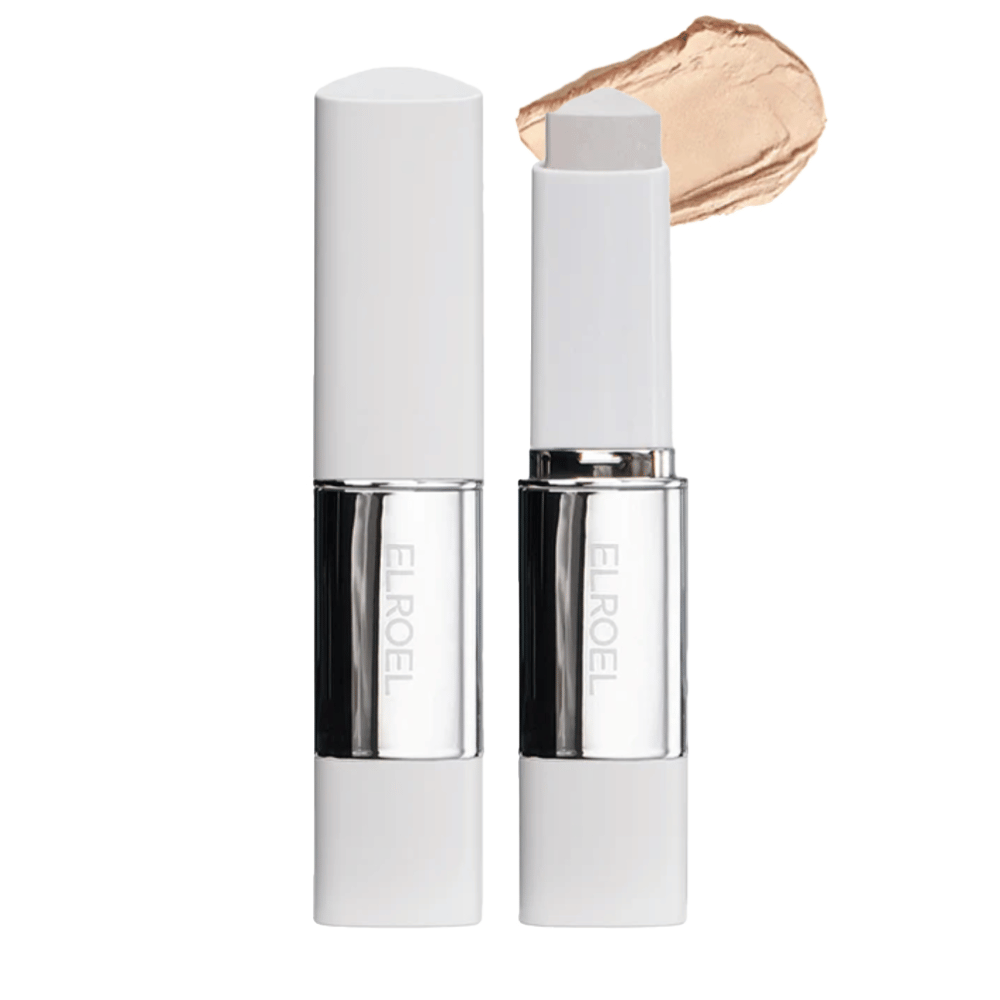 ELROEL Blanc Cover Cream Stick concealer en teinte moyenne, formule crémeuse qui fond dans la peau pour un résultat uniforme.