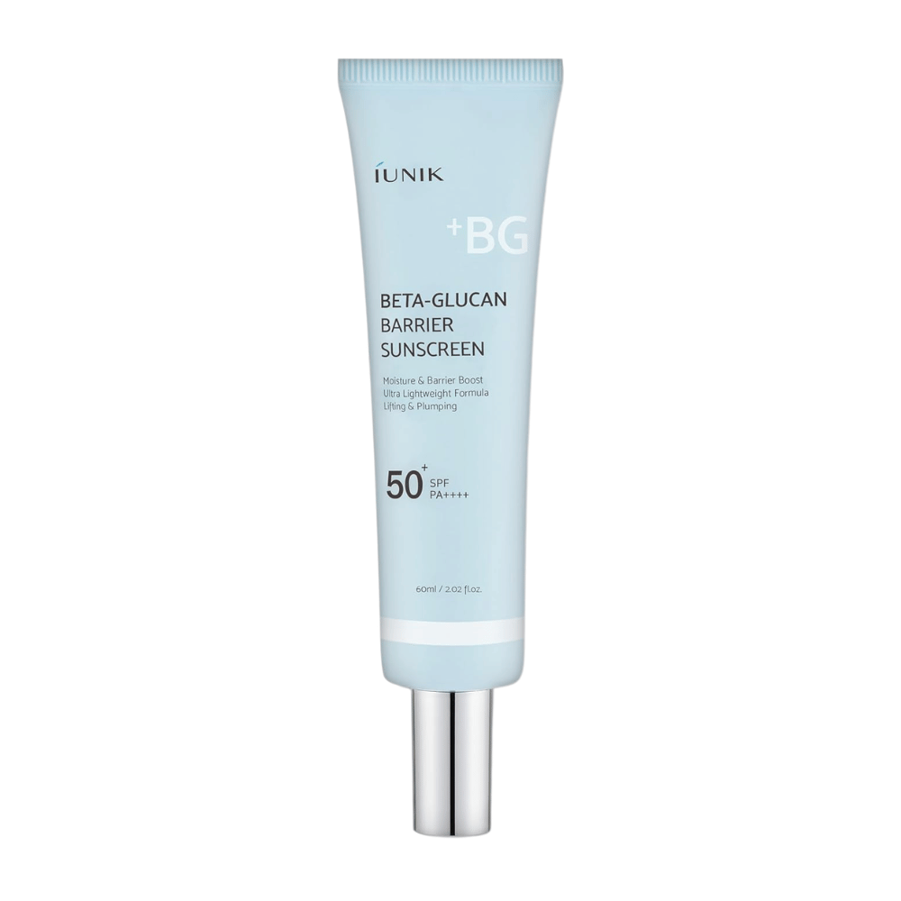 iUNIK Beta-Glucan Barrier Sunscreen SPF50+ PA++++ crème solaire hydratante pour le visage avec fini invisible image du produit