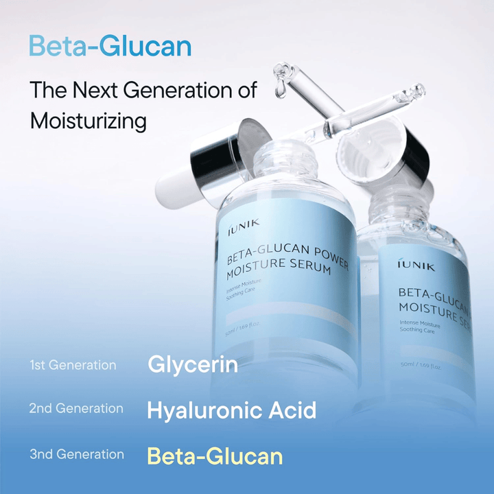 Le bêta-glucane dans iUNIK Power Moisture Serum – ingrédient hydratant de nouvelle génération pour une barrière cutanée plus forte