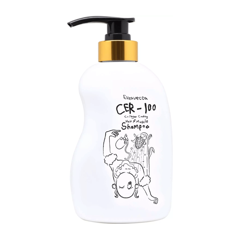 Elizavecca CER-100 Collagen Coating Hair A+ Muscle Shampoo – shampoo coréen au collagène qui renforce les cheveux et leur donne de la brillance