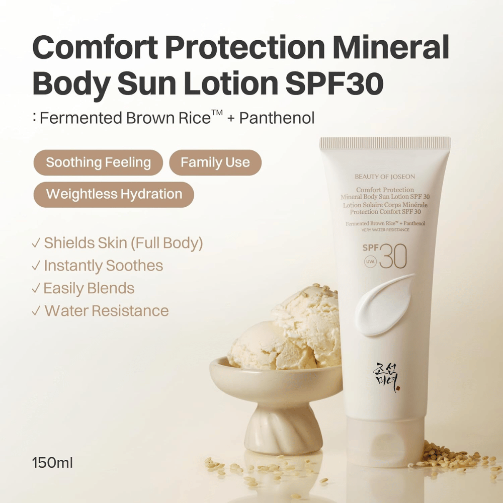 Beauty of Joseon Comfort Protection Mineral Body Sun Lotion SPF30 protection solaire minérale 150 ml