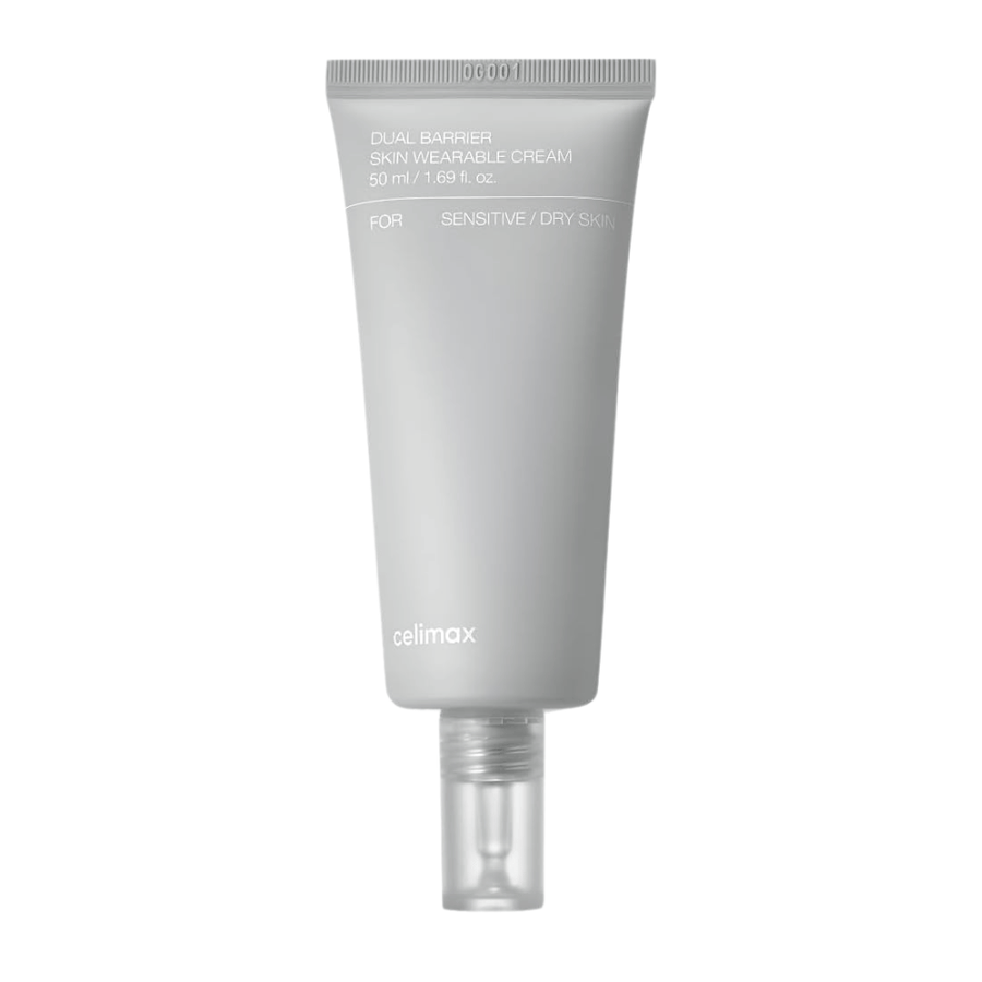 Celimax Dual Barrier Skin Wearable Cream pour la peau sensible et sèche, crème visage hydratante qui renforce la barrière cutanée et réduit les irritations.