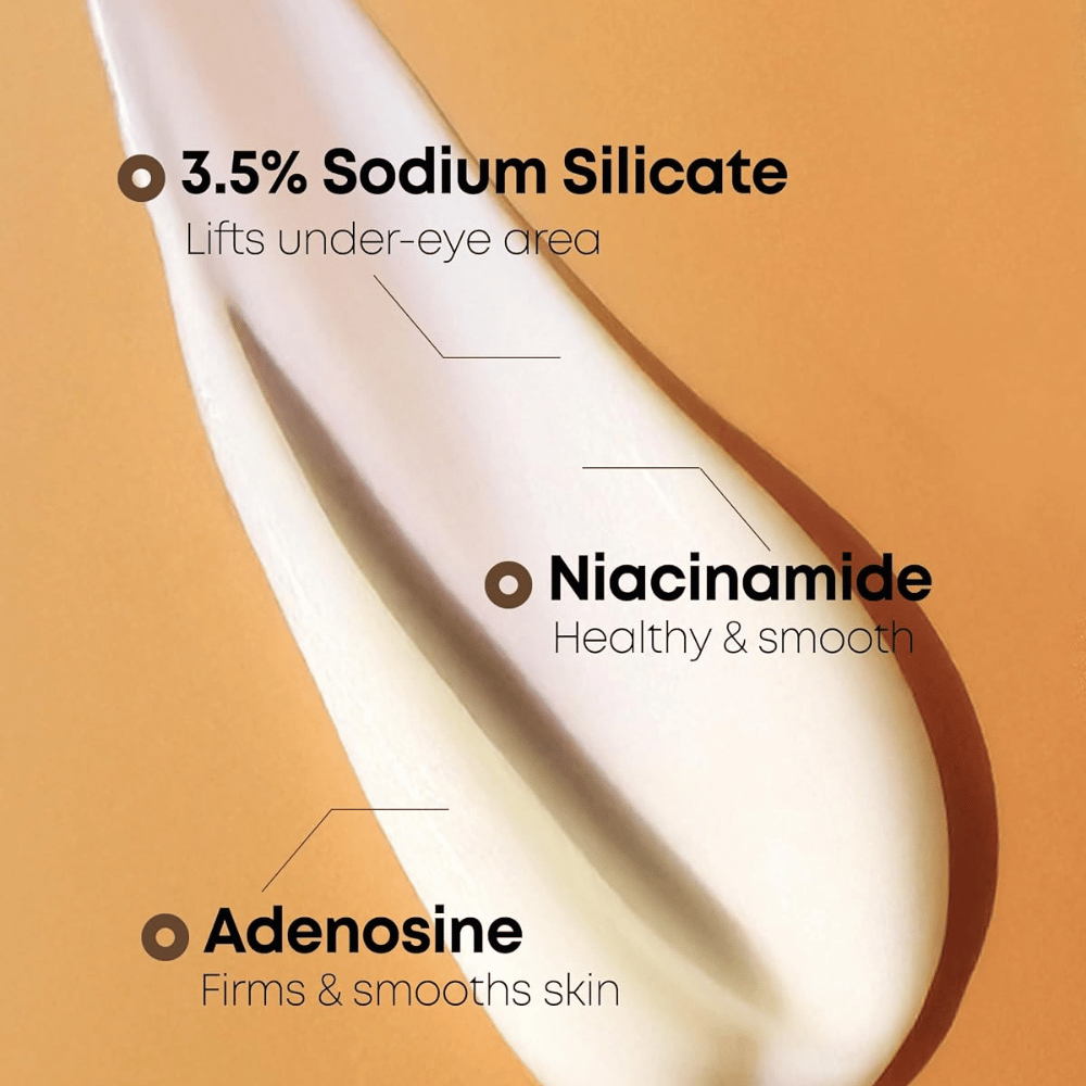 NINE LESS Ever-Youth Dual Effect Eye Cream – crème contour des yeux avec du silicate de sodium, de la niacinamide et de l’adénosine
