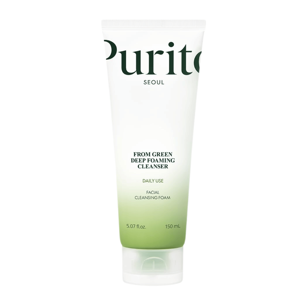 Purito Seoul From Green Deep Foaming Cleanser 150 ml – nettoyant moussant pour le visage à usage quotidien