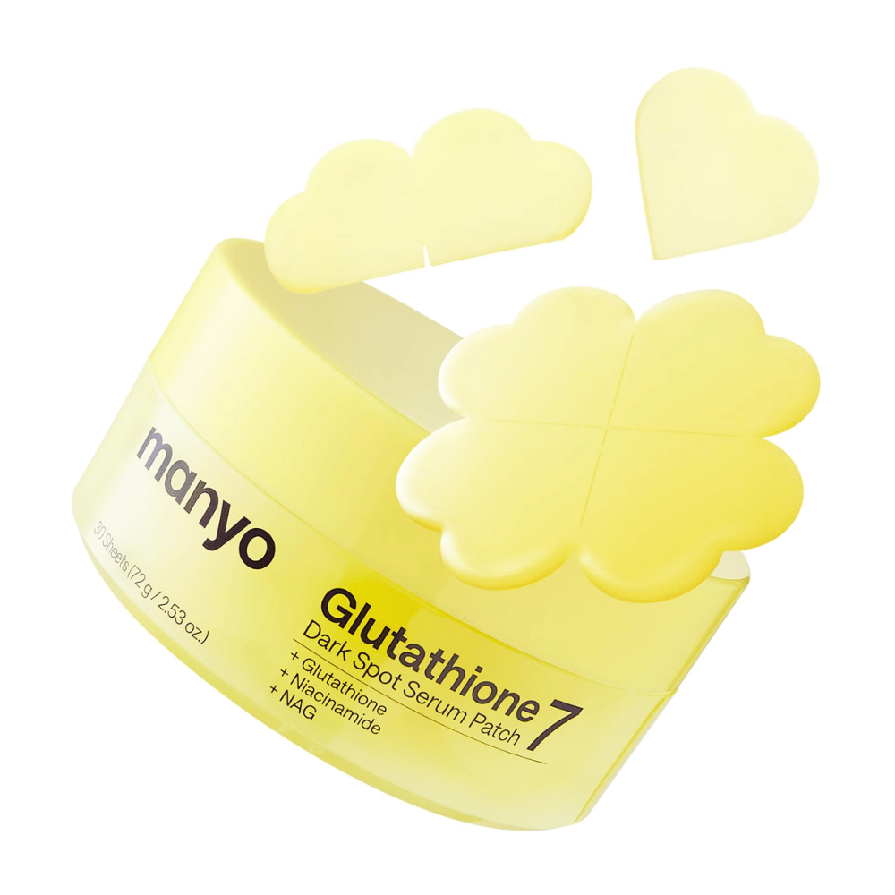 Ma:nyo Glutathione 7 Dark Spot Serum Patch avec des patchs hydrogel divisibles pour un traitement ciblé des taches pigmentaires et des décolorations
