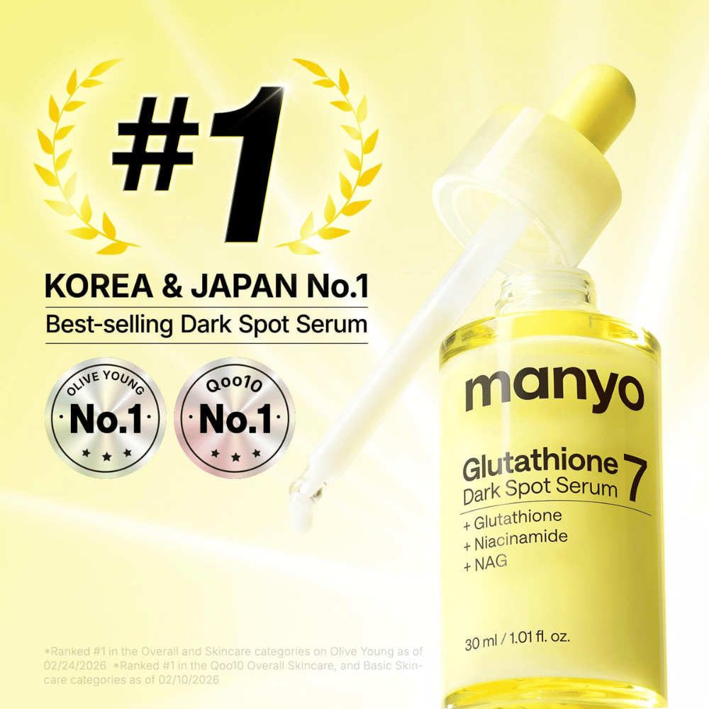Ma:nyo Glutathione 7 Dark Spot Serum sérum primé contre les taches pigmentaires au glutathion, à la niacinamide et au NAG