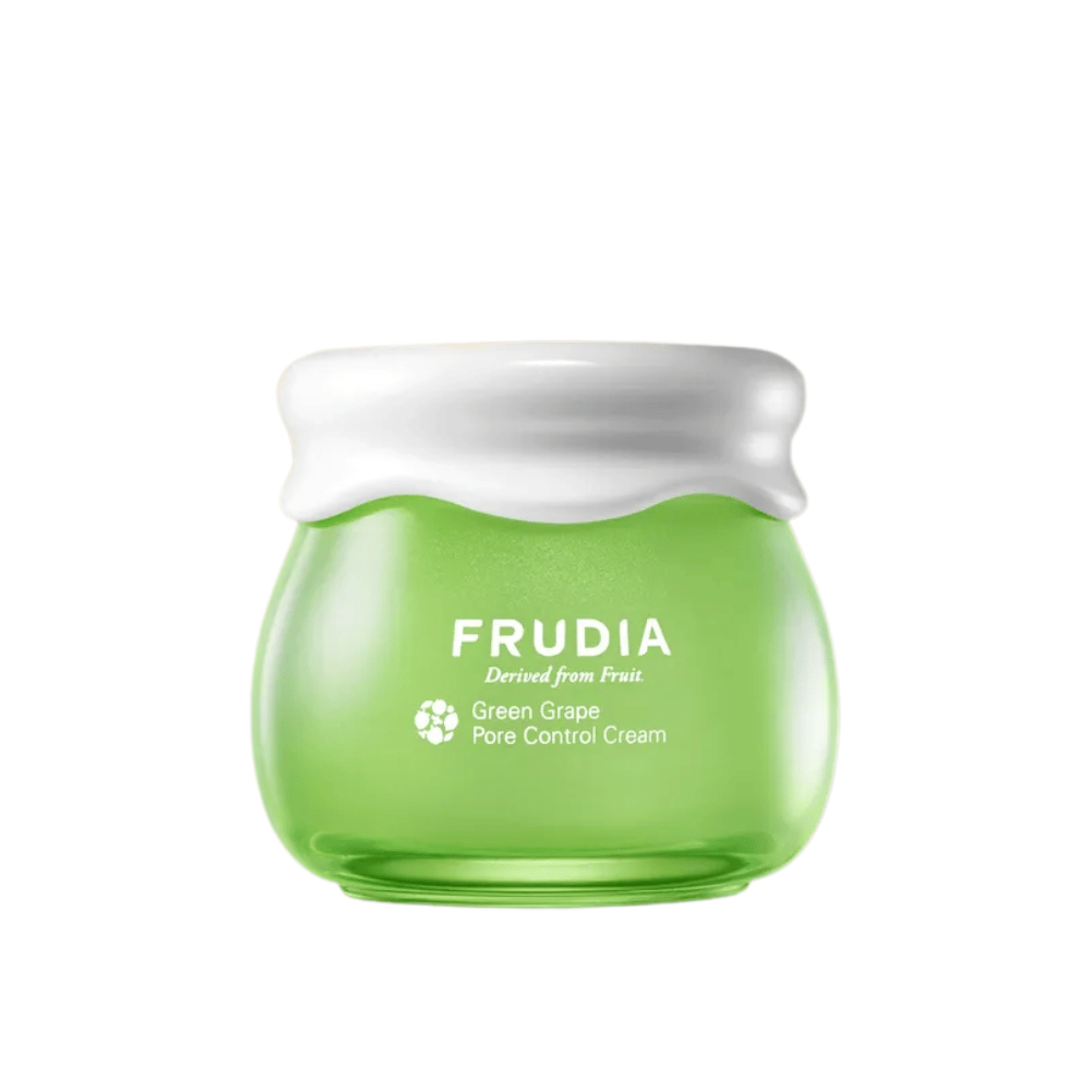FRUDIA Green Grape Pore Control Cream – crème visage réducteur de pores avec extrait de raisin vert pour peaux grasses et mixtes.