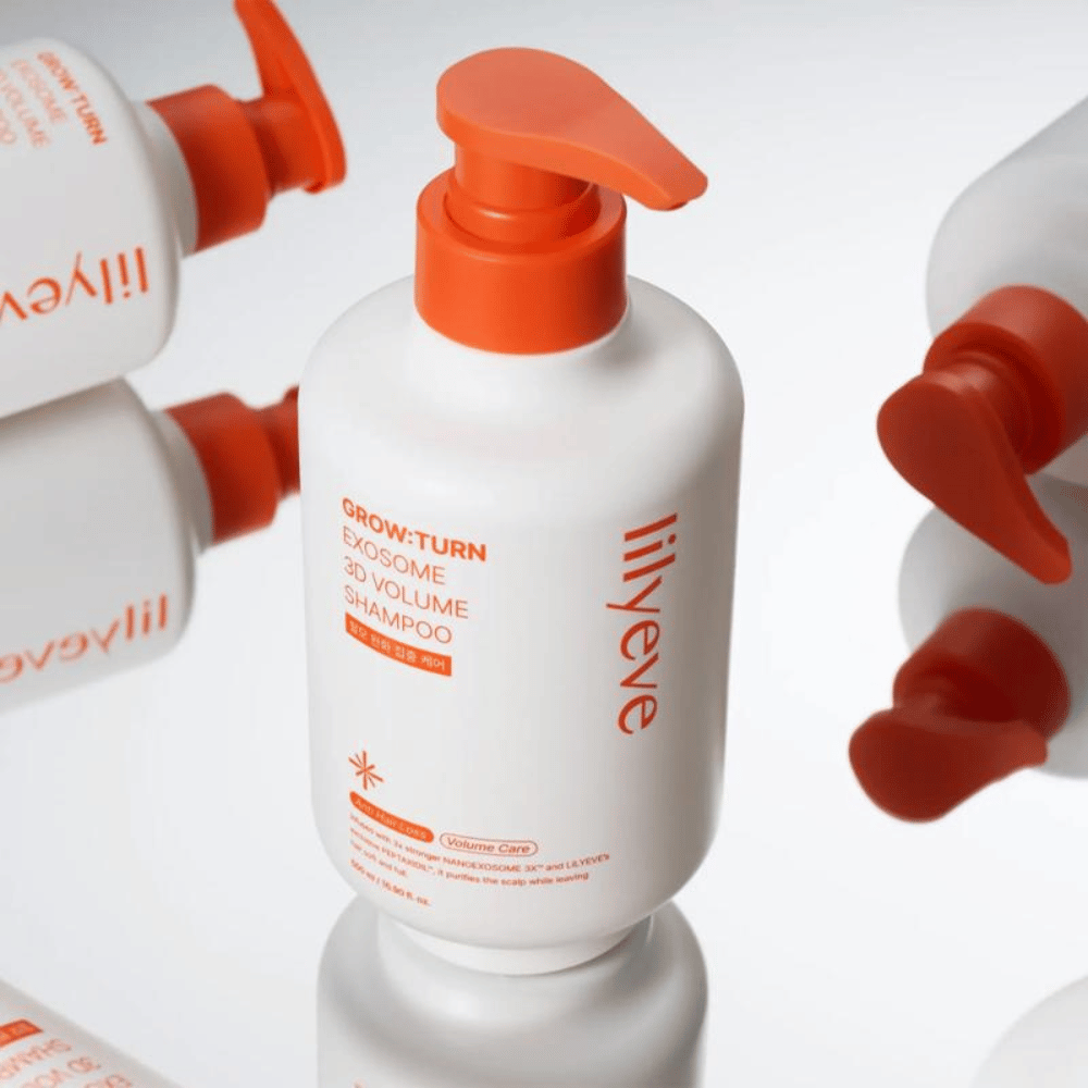 LILYEVE Grow:Turn Exosome 3D Volume Shampoo avec une formule volumisante contre les cheveux fins et sans vie