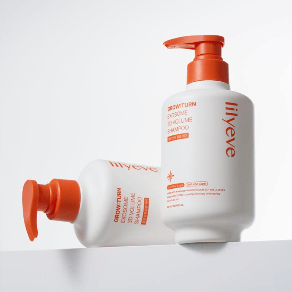 LILYEVE Grow:Turn Exosome 3D Volume Shampoo dans un flacon-pompe de 500 ml pour le soin quotidien du cuir chevelu