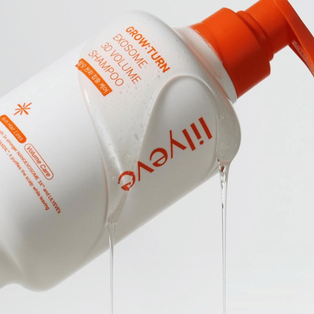 LILYEVE Grow:Turn Exosome 3D Volume Shampoo avec une texture gel légère pour un soin capillaire volumisant