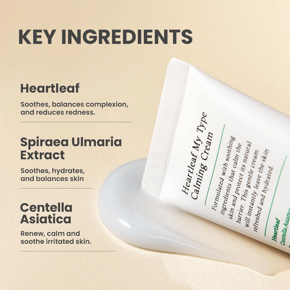 AXIS-Y Heartleaf My Type Calming Cream – ingrédients clés avec heartleaf et centella asiatica