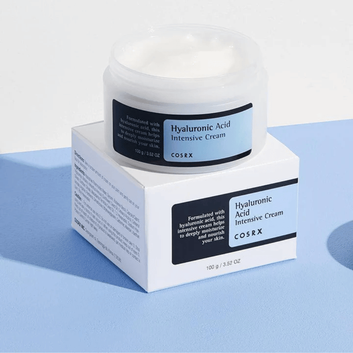 Ouvert COSRX Hyaluronic Acid Intensive Cream – hydratant crème visage avec acide hyaluronique pour peau sèche et déshydratée.