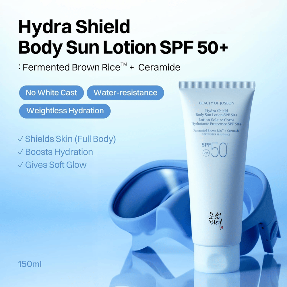 Beauty of Joseon Hydra Shield Body Sun Lotion SPF50+ protection solaire résistante à l’eau pour le corps 150 ml