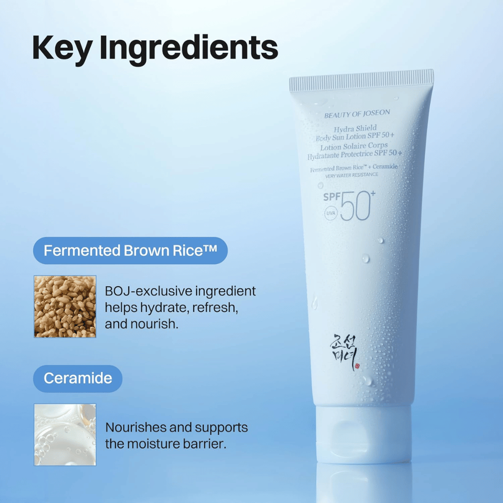 Beauty of Joseon Hydra Shield Body Sun Lotion SPF50+ avec riz brun fermenté et céramides