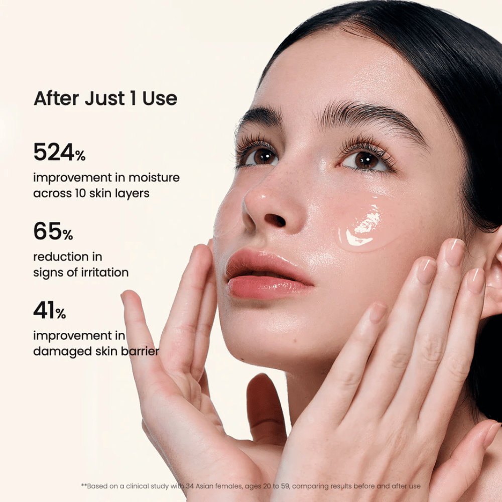 Augmentation du niveau d'hydratation dans plusieurs couches de la peau.
Réduction des signes d'irritation.
Barrière cutanée améliorée.