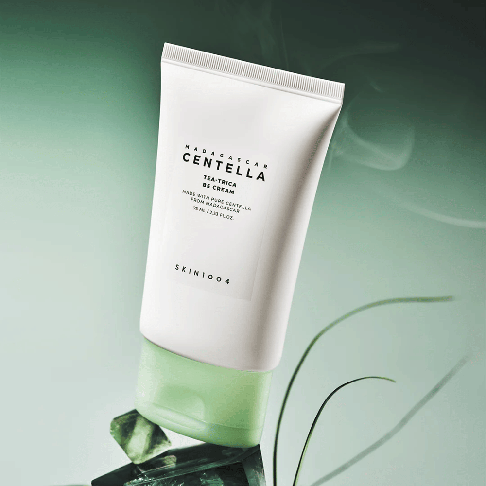 Crème visage à la centella asiatica qui apaise la peau, réduit l’inflammation et procure une hydratation intense sans sensation de lourdeur