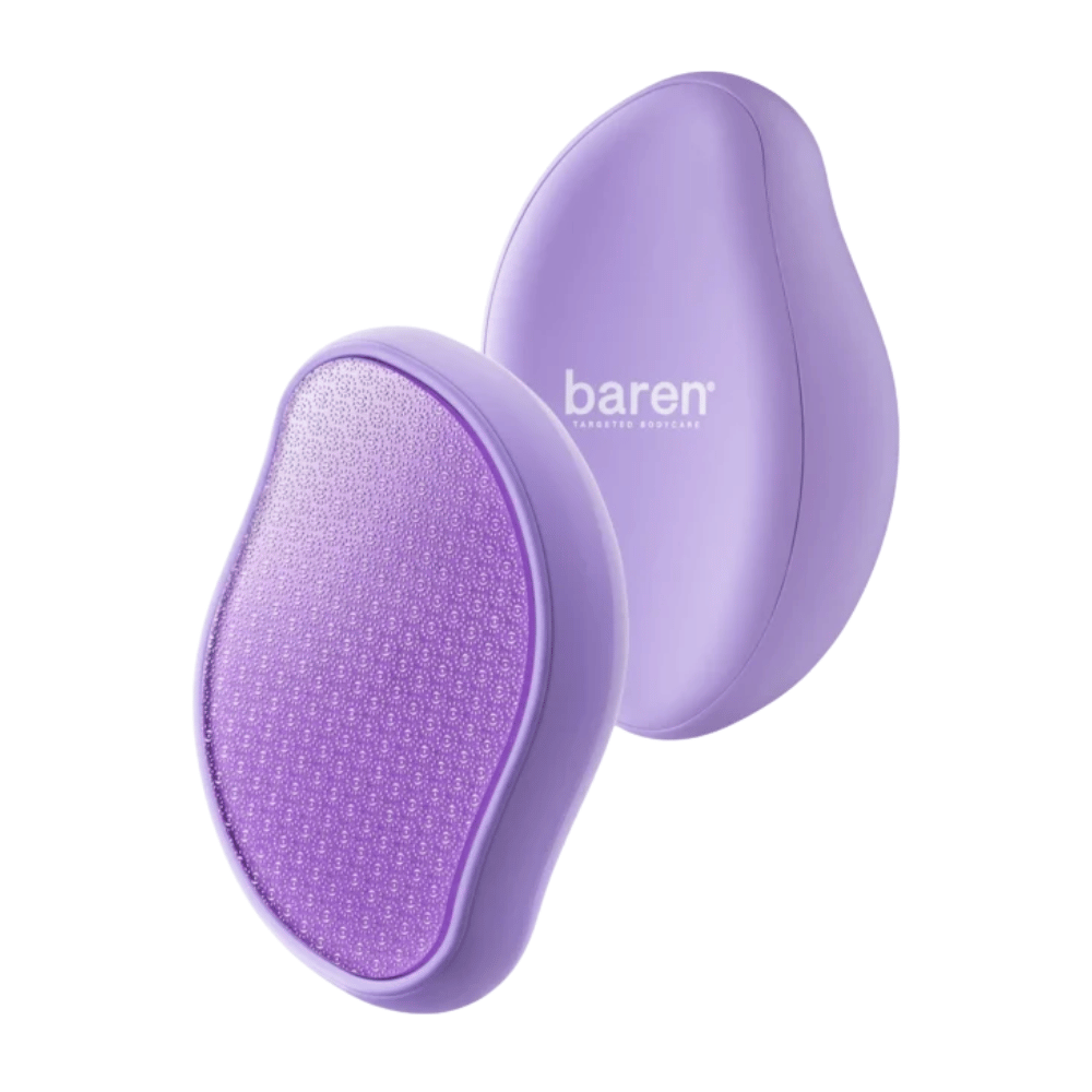 3. Baren Magic Glass Stone Foot File – recto et verso de la râpe à pieds violette avec surface abrasive pour adoucir les pieds secs et rugueux