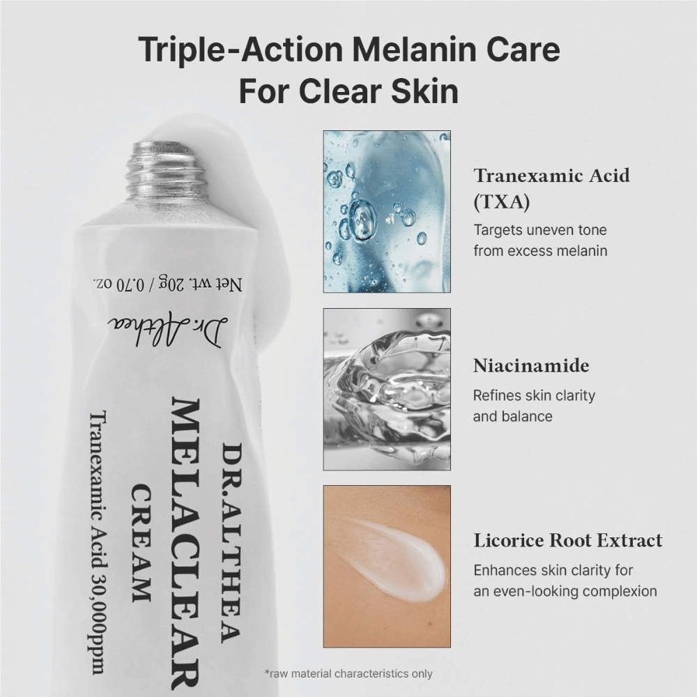 Dr. Althea Melaclear Cream avec de l’acide tranexamique, de la niacinamide et de l’extrait de racine de réglisse