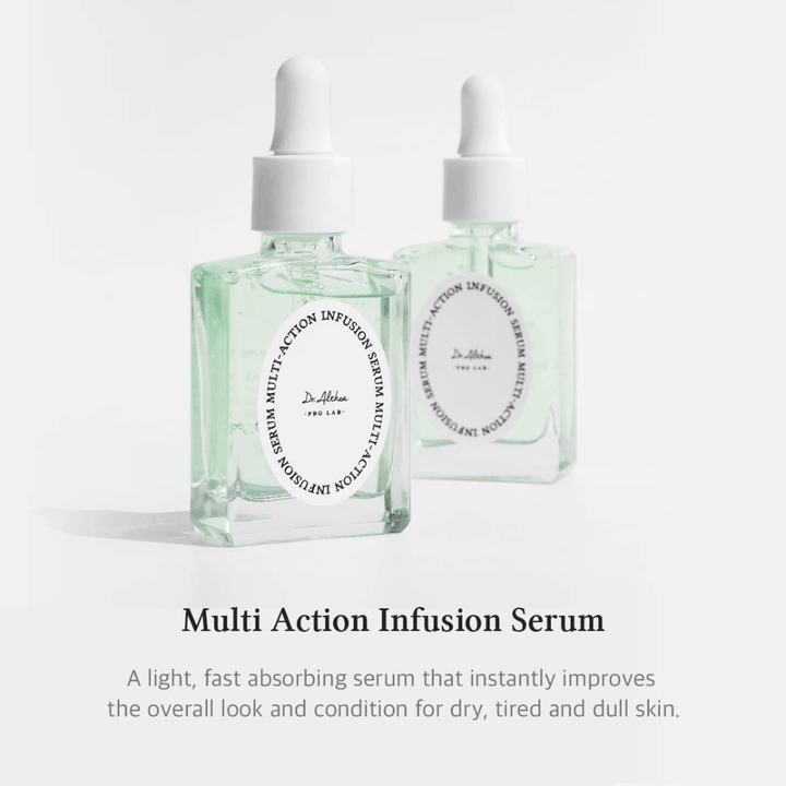Dr. Althea Multi Action Infusion Serum – sérum visage léger qui s'absorbe rapidement et améliore la peau sèche, fatiguée et terne.
