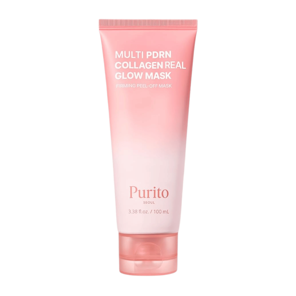 Purito SEOUL Multi PDRN Collagen Real Glow Mask 100 ml – image du produit d’un masque peel-off rose en tube