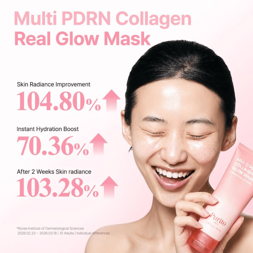 Purito SEOUL Multi PDRN Collagen Real Glow Mask – masque hydratant pour le visage pour un éclat amélioré et une meilleure hydratation