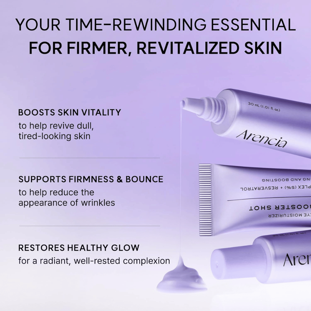 Arencia NAD+ Booster Shot – crème visage coréen pour les peaux fatiguées et ternes, axé sur la fermeté, l’élasticité et l’éclat.