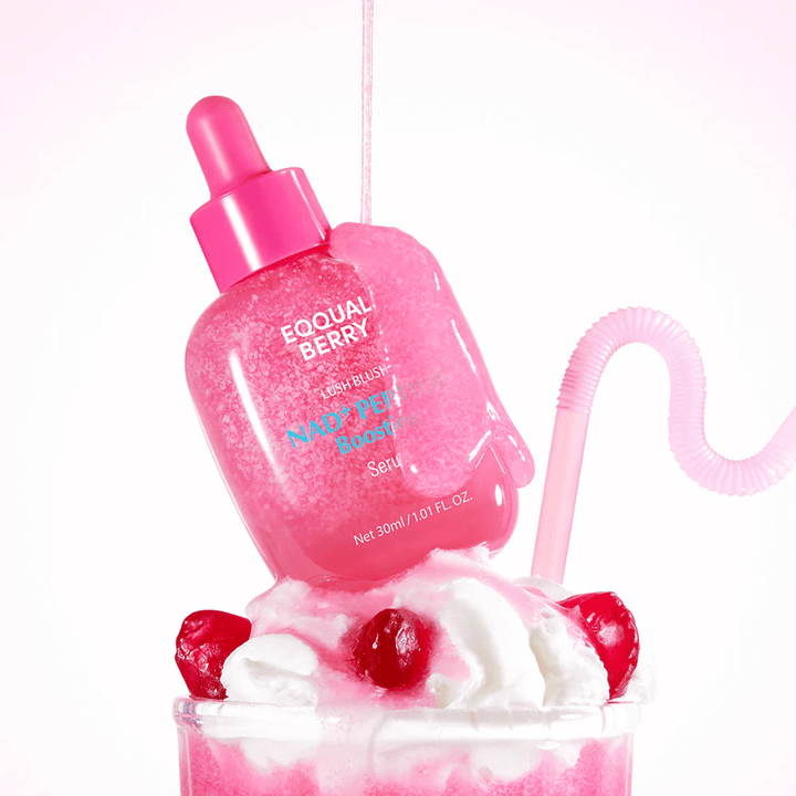 EqualBerry Lush Blush NAD+ Peptide Boosting Serum avec peptides – sérum hydratant et raffermissant pour le visage 30 ml