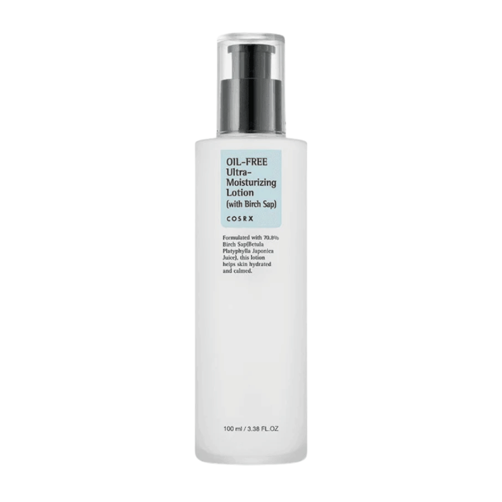 COSRX Lotion ultra-hydratante sans huile avec sève de bouleau 100 ml sans huile crème visage pour peau sensible, grasse et sujette à l'acné