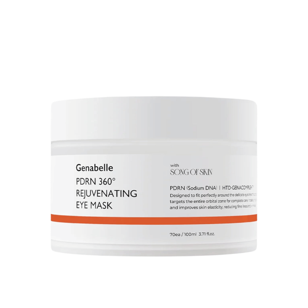 Genabelle PDRN Masque contour des yeux régénérant 360° avec PDRN et masque hydrogel à 360 degrés pour une hydratation intense et un soin de l’ensemble du contour des yeux.