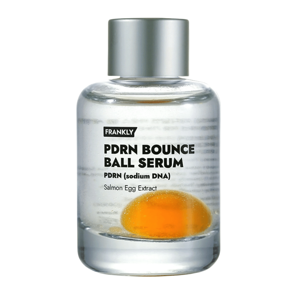FRANKLY PDRN Bounce Ball Serum – sérum facial coréen avec PDRN et extrait d'œufs de saumon qui renforce la barrière cutanée et procure de l'élasticité.