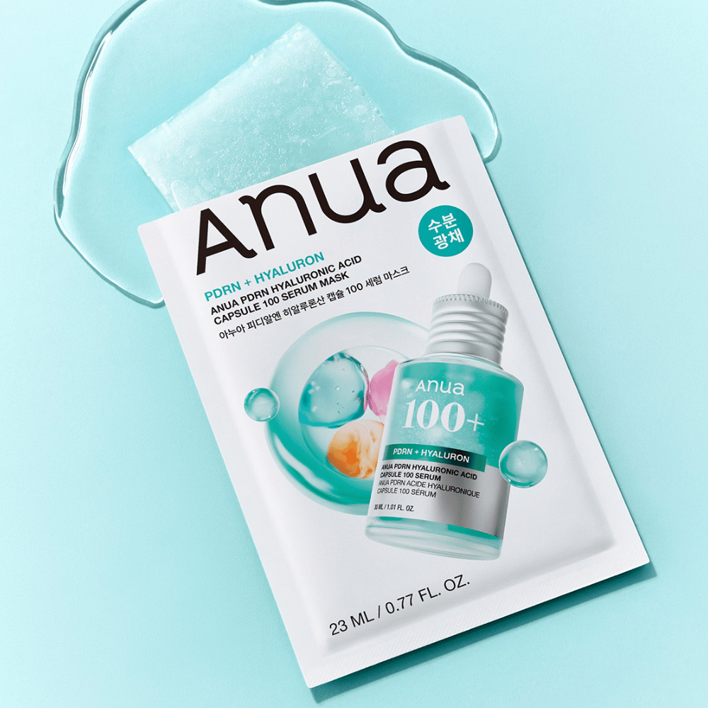 1. Anua PDRN Hyaluronic Acid Capsule 100 Serum Mask – sheet mask hydratant avec PDRN et acide hyaluronique