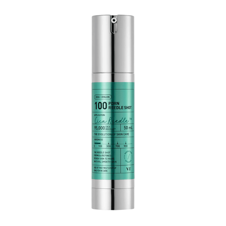 VT Cosmetics PDRN Reedle Shot 100 flacon au design minimaliste et à la formule active pour améliorer la texture de la peau, l’éclat et l’élasticité