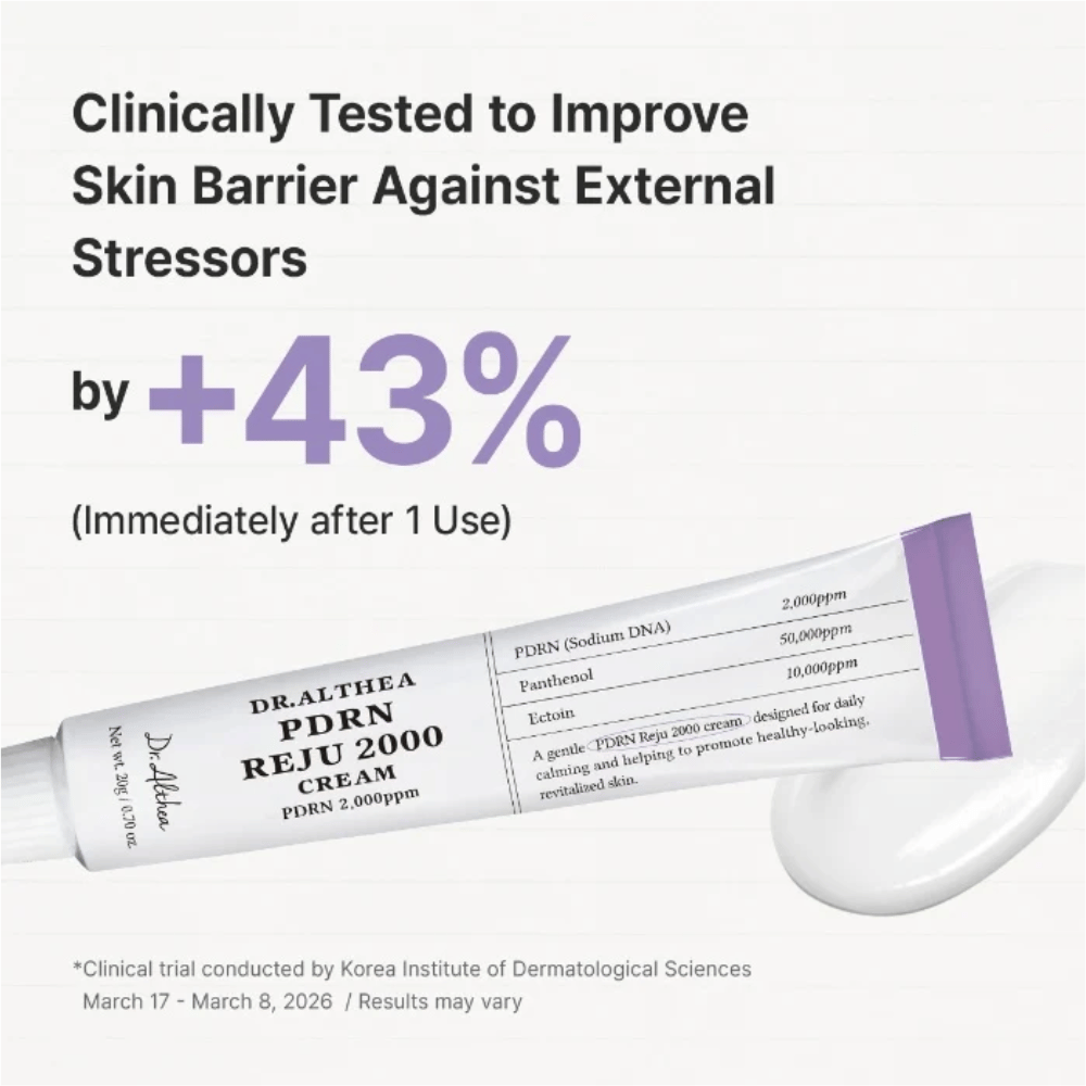 Dr. Althea PDRN Reju 2000 Cream cliniquement testé pour renforcer la barrière cutanée