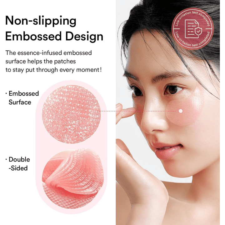 Abib PDRN Retinal Eye Patch Glow Jelly avec une surface embossée qui reste en place et offre un soin intensif sous les yeux contre les cernes et les ridules.