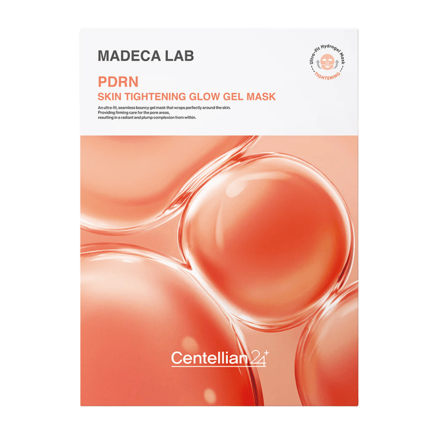 MADECA LAB PDRN Skin Tightening Glow Gel Mask de Centellian24 – masque en gel coréen avec technologie PDRN pour une peau plus ferme, éclatante et une élasticité cutanée améliorée.