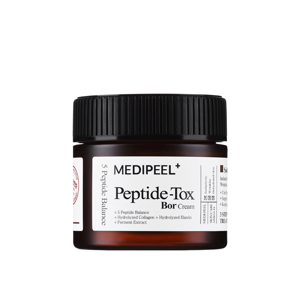 Image du produit MEDI-PEEL Peptide-Tox Bor Cream – crème visage coréen avec des peptides qui combattent le relâchement de la peau, améliorent la fermeté et procurent une hydratation durable.