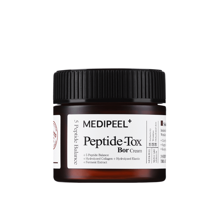 Image du produit MEDI-PEEL Peptide-Tox Bor Cream – crème visage coréen avec des peptides qui combattent le relâchement de la peau, améliorent la fermeté et procurent une hydratation durable.